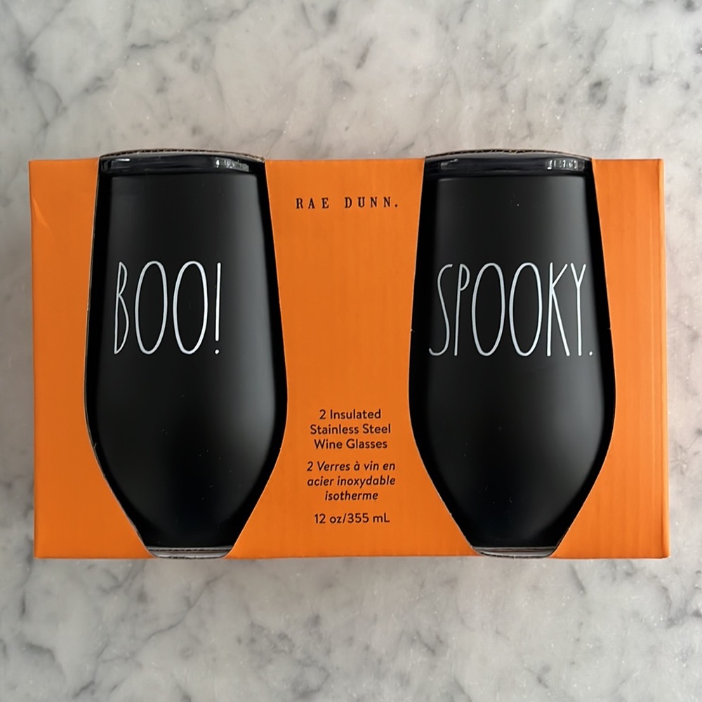 Rae Dunn stainless steel wine tumblers